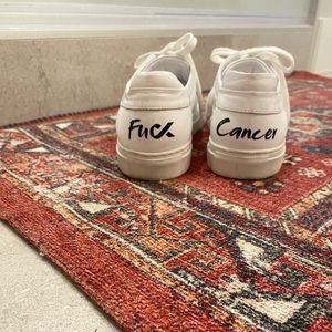 M.Gemi x F Cancer Palestra White Leather Sneakers
